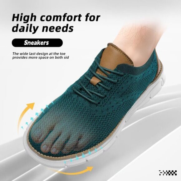 ⚡Men's Z53 Turquoise Mesh Casual Walking Business Oxfords Lightweight Sneakers - Picture 3 of 7